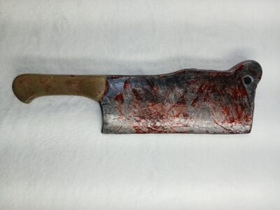 15 1/2" Foam Butcher Rectangle Knife w/ Brown Handle - Image 6