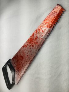 34.5" Foam Cosplay Bloody Hand Saw - Image 3