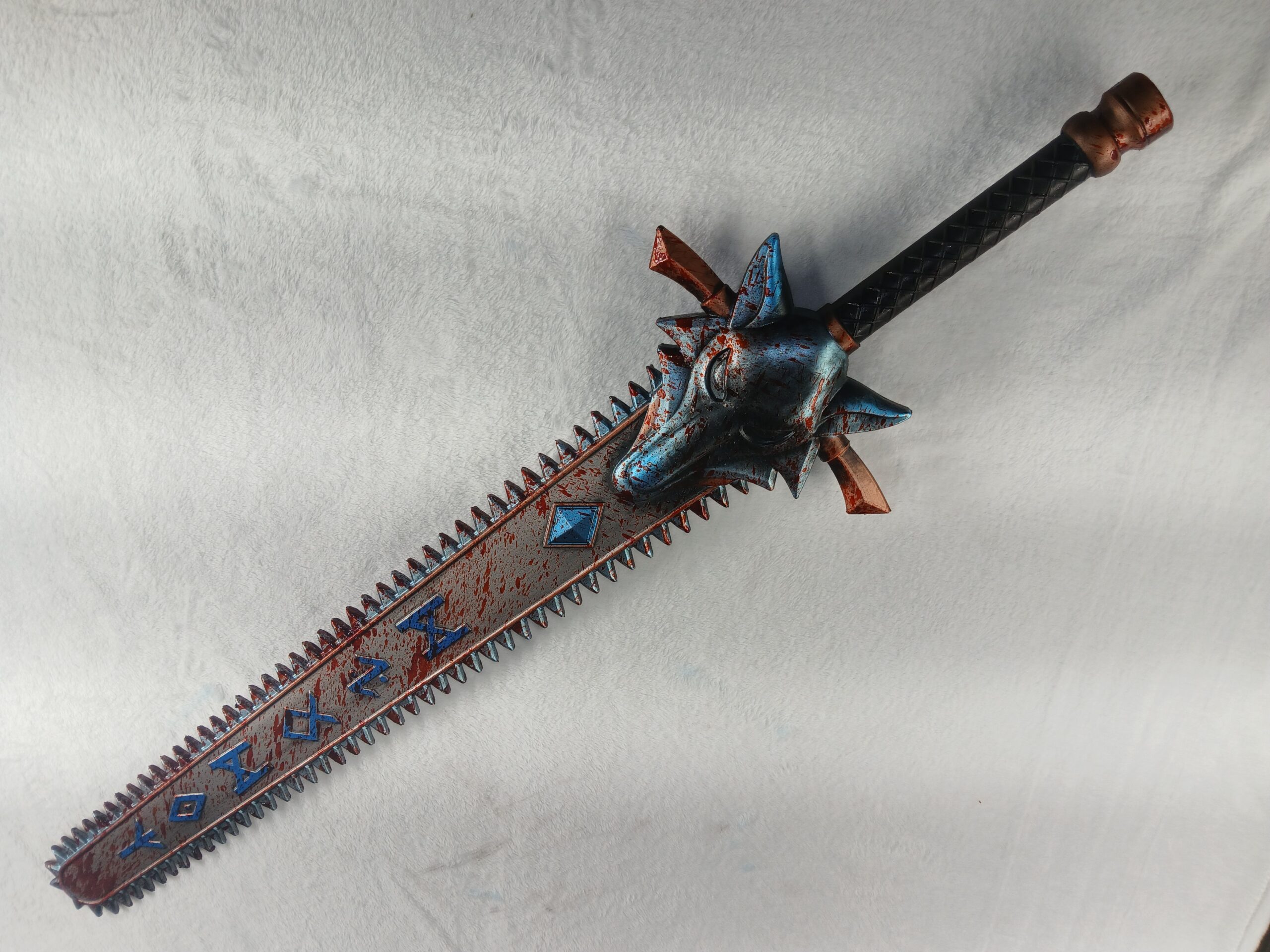 43" Foam Cosplay Frost Blue Wolf Fang Replica Sword