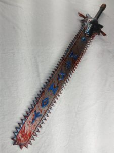 43" Foam Cosplay Frost Blue Wolf Fang Replica Sword - Image 3
